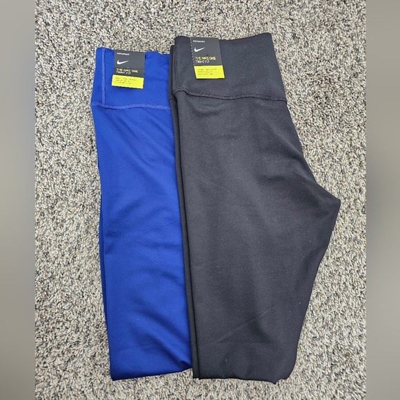 Nike 2 Pack Blue and Black Leggings - Picture 1 of 7